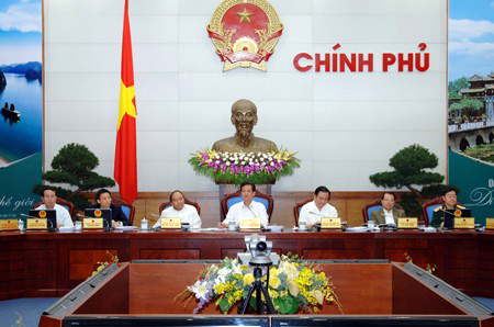 Thủ tướng Nguyễn Tấn Dũng chủ trì phiên họp Chính phủ thường kỳ tháng 3/2014.